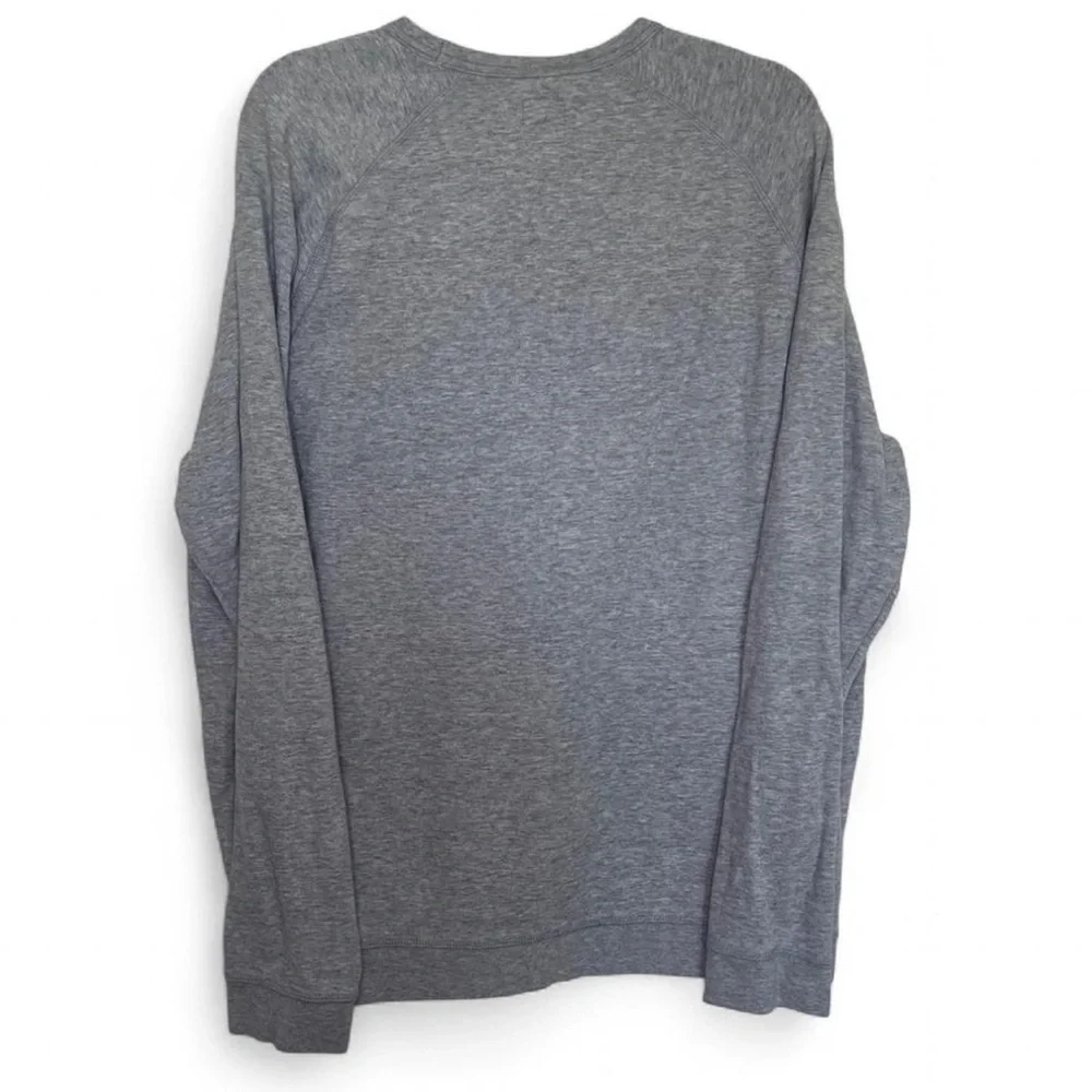 Johnnie-O Gray Crewneck Sweatshirt XL Cotton Blend Logo Pullover - Picture 5 of 5